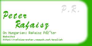 peter rafaisz business card
